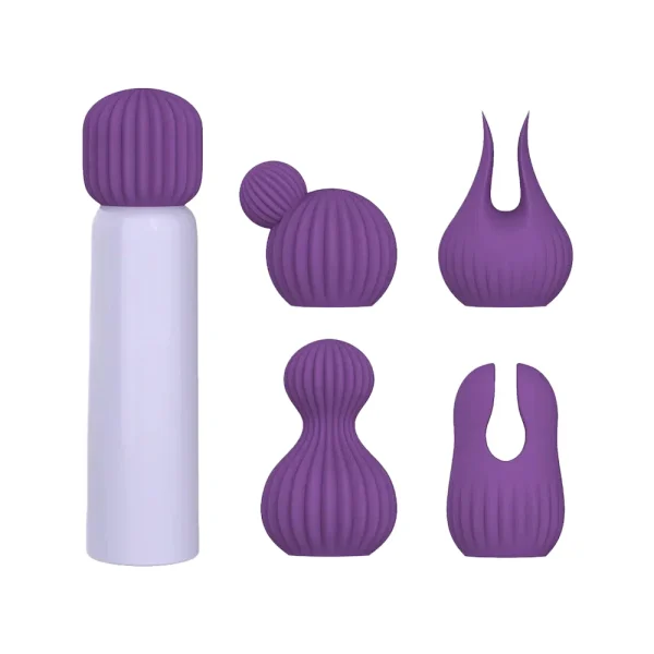 Cactus Vibrador Clítoris con 5 Cabezales Intercambiables